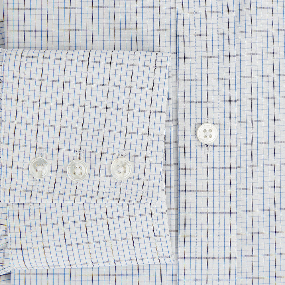 Navy and Blue Multi Grid Check Mayfair Shirt