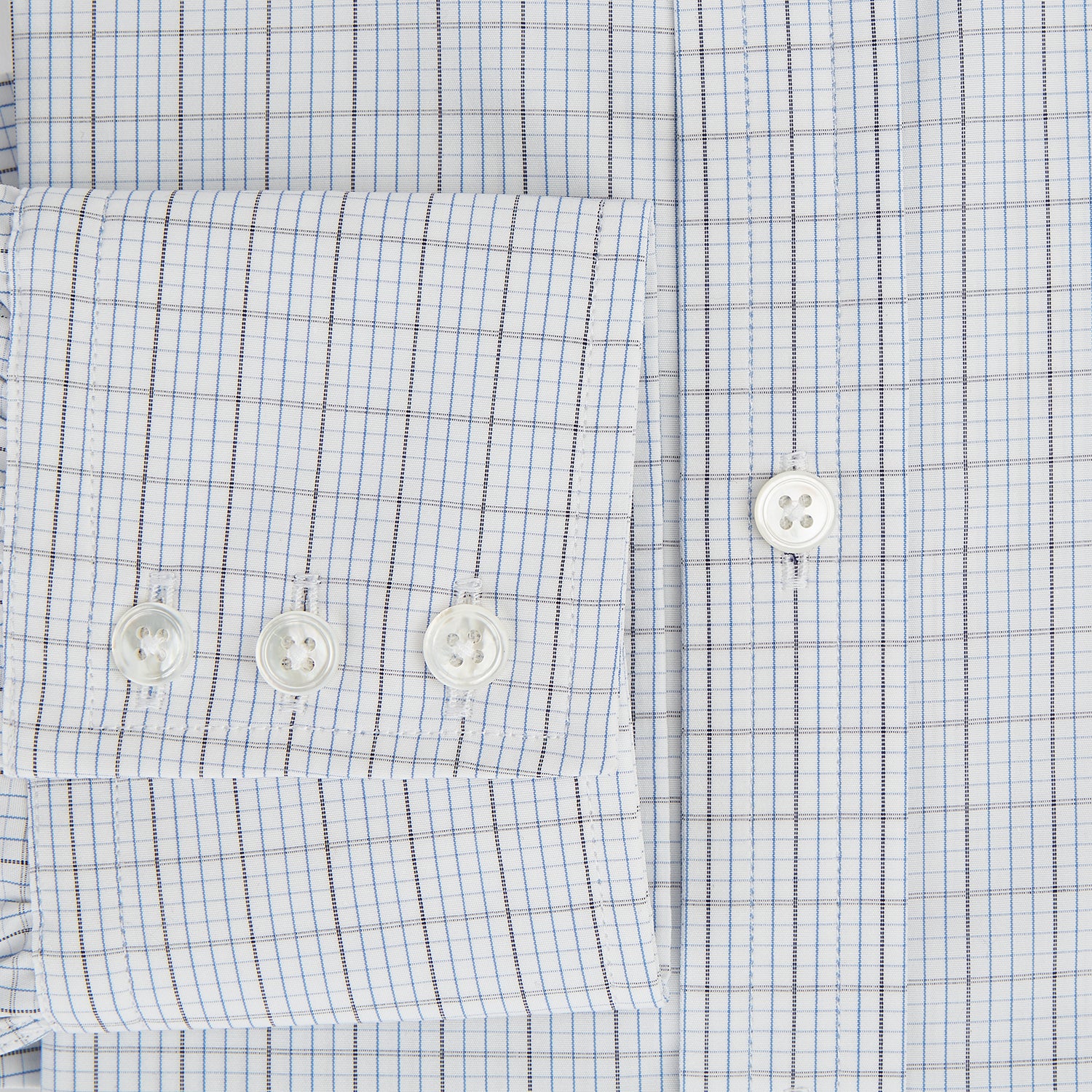 View 4 of product Navy and Blue Multi Grid Check Mayfair Shirt