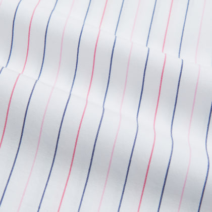 Pink and Blue Wide Pinstripe Mayfair Shirt Image 12