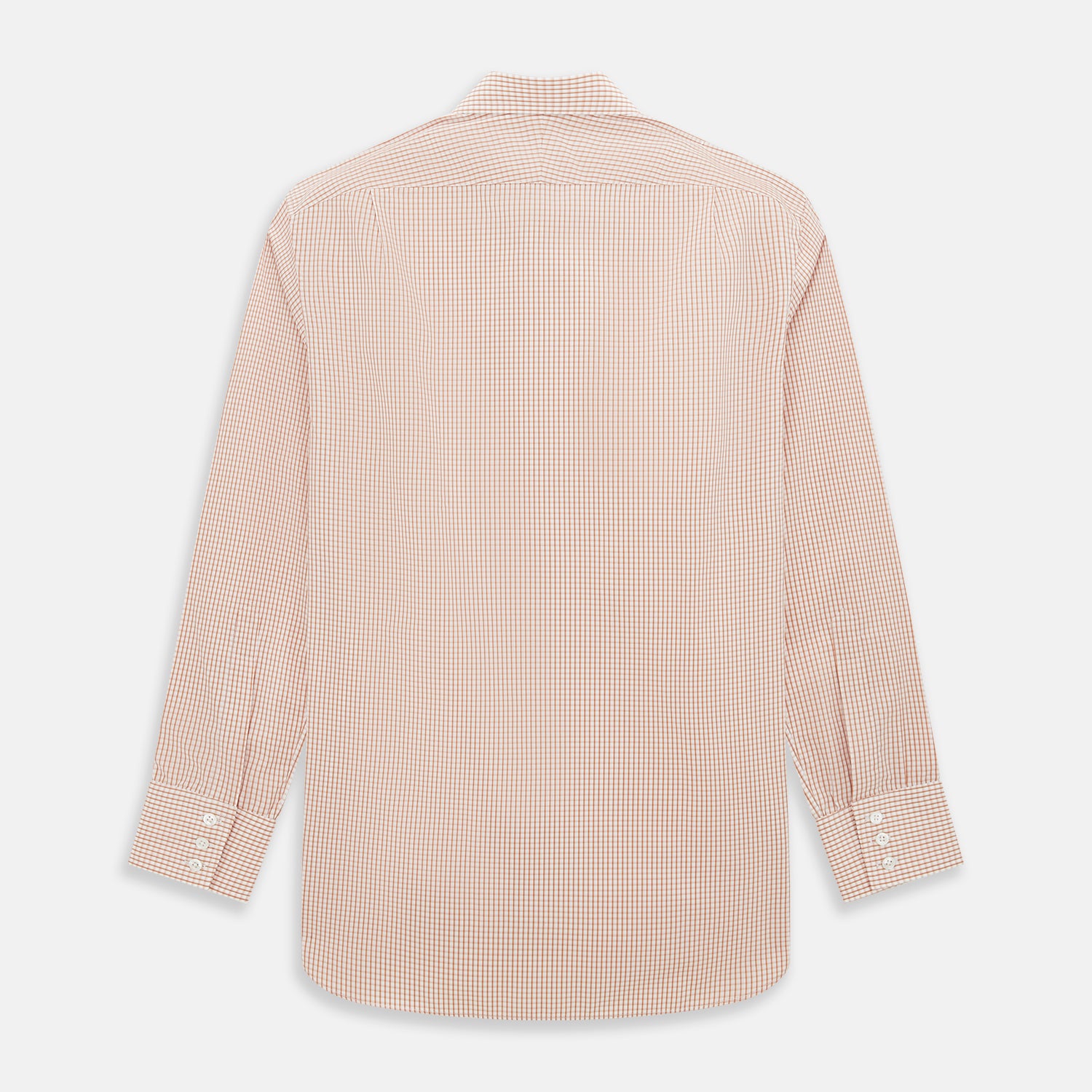 View 3 of product Orange Micro Shadow Check Mayfair Shirt