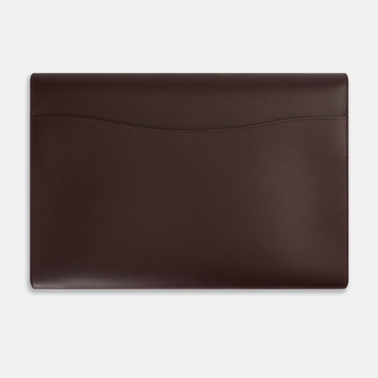 Burgundy Leather Snap-Fasten Pouch Image 3