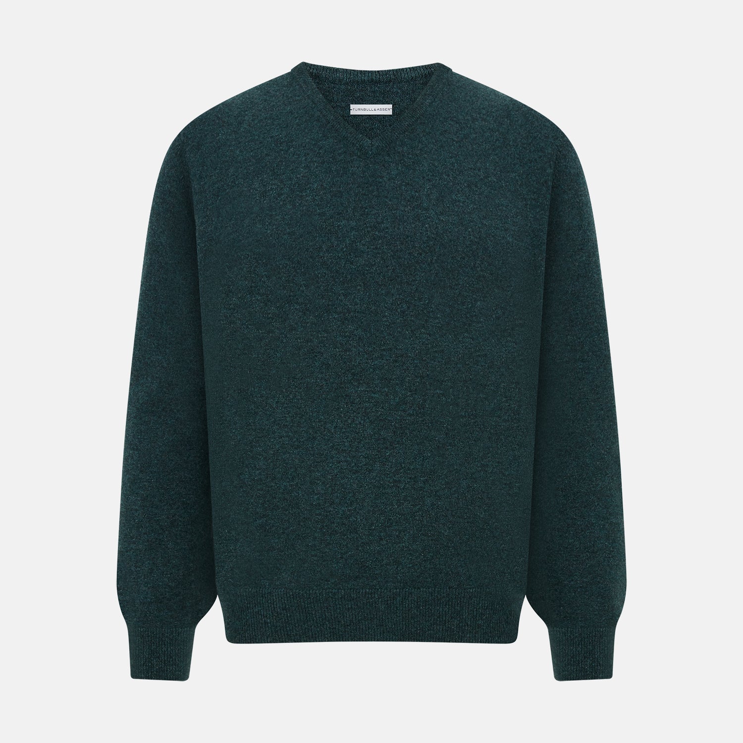 View 1 of product Forest Green Cashmere V-Neck Jumper