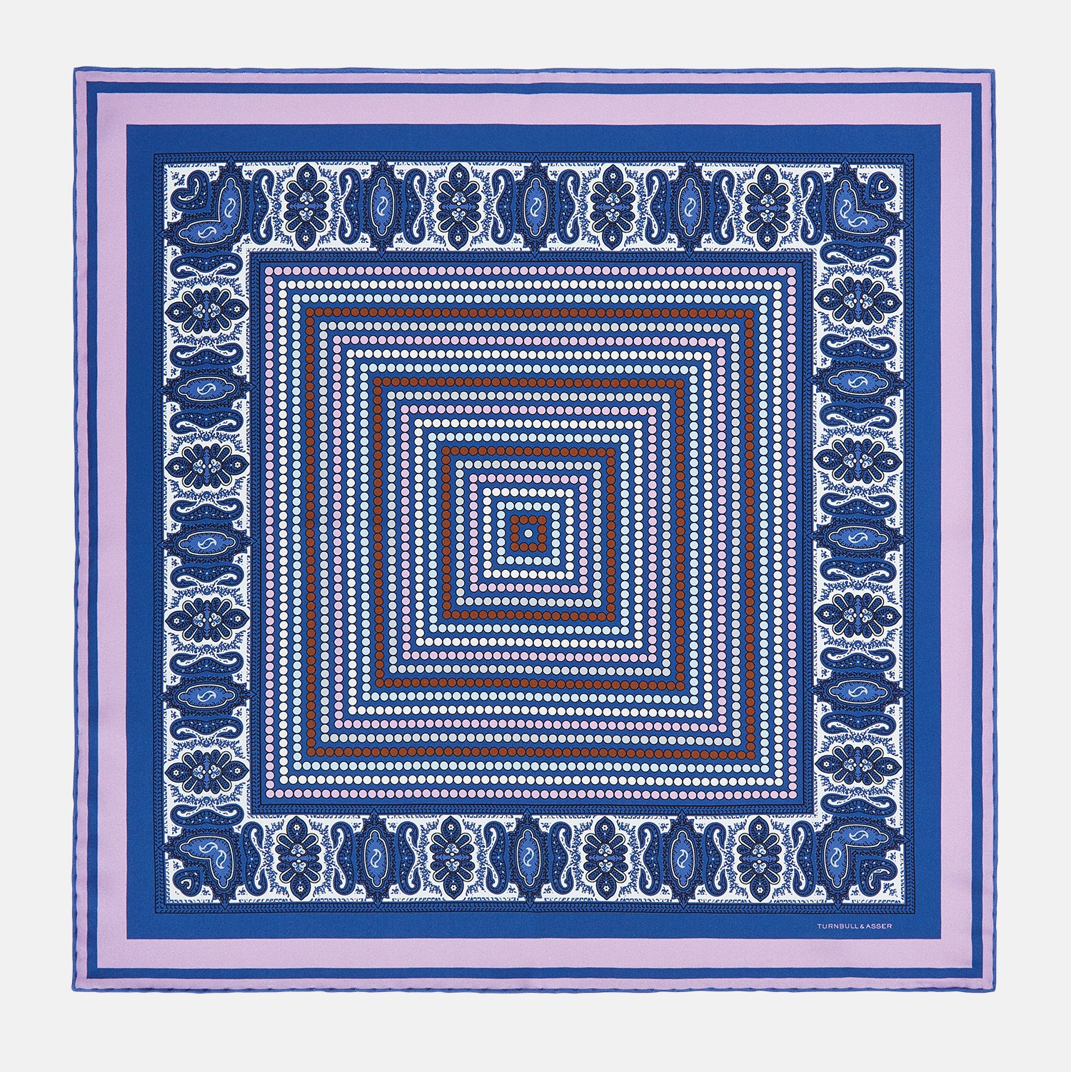 Image 9 of product Azzurro Dots and Paisley Silk Pocket Square