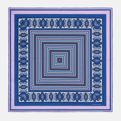 Azzurro Dots and Paisley Silk Pocket Square Image 8