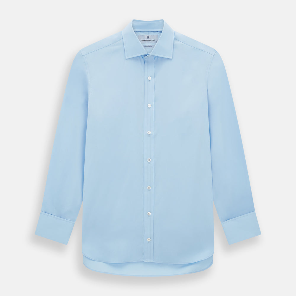 Turnbull & Asser Dr. No Blue Cotton Shirt with Cocktail Cuff As Seen On James Bond Turnbull & Asser Dr. No Blue Cotton Shirt with Cocktail Cuff As Seen On James Bond