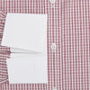 View 4 of product Red Micro Check Shirt with Contrast T&A Collar and Cuffs