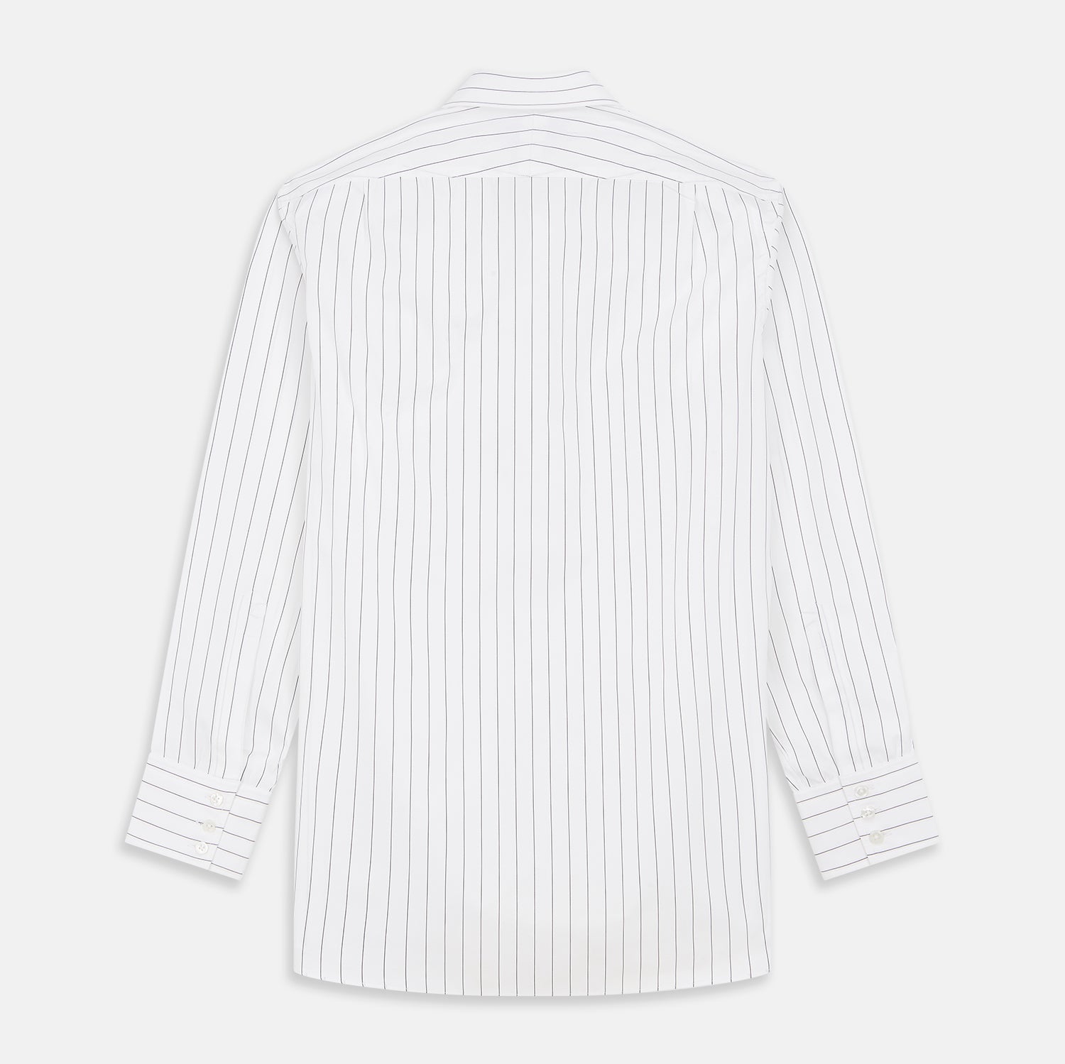 Black Fine Stripe Cotton Regular Fit Mayfair Shirt