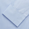 View 4 of product Tailored Fit Blue Cotton Shirt with Kent Collar and Double Cuffs