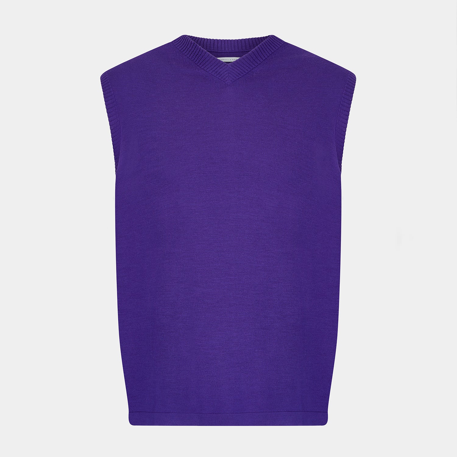 View 1 of product Purple Fine Merino V-Neck Vest