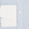 View 4 of product Sky Blue Ripple Double Pinstripe Shirt with Contrast Collar and Cuffs