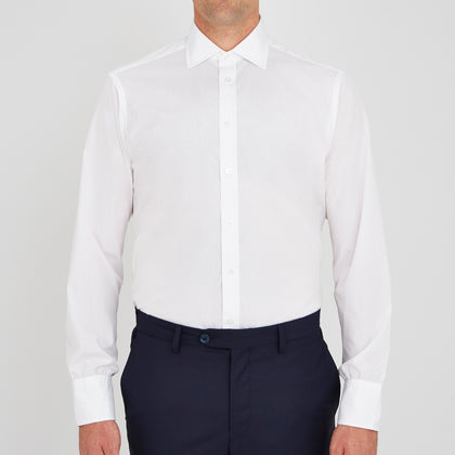 Two-Fold 200 White Cotton Shirt with Regent Collar and 3-Button Cuffs Image 1