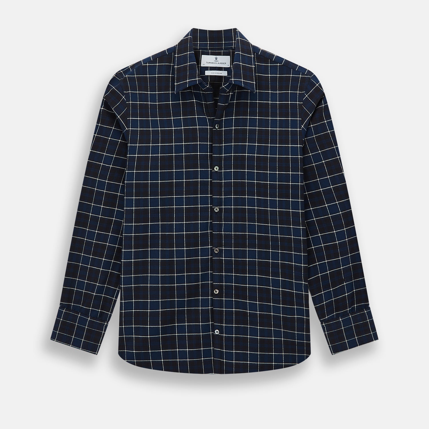 View 1 of product Navy and White Check Windsor Shirt