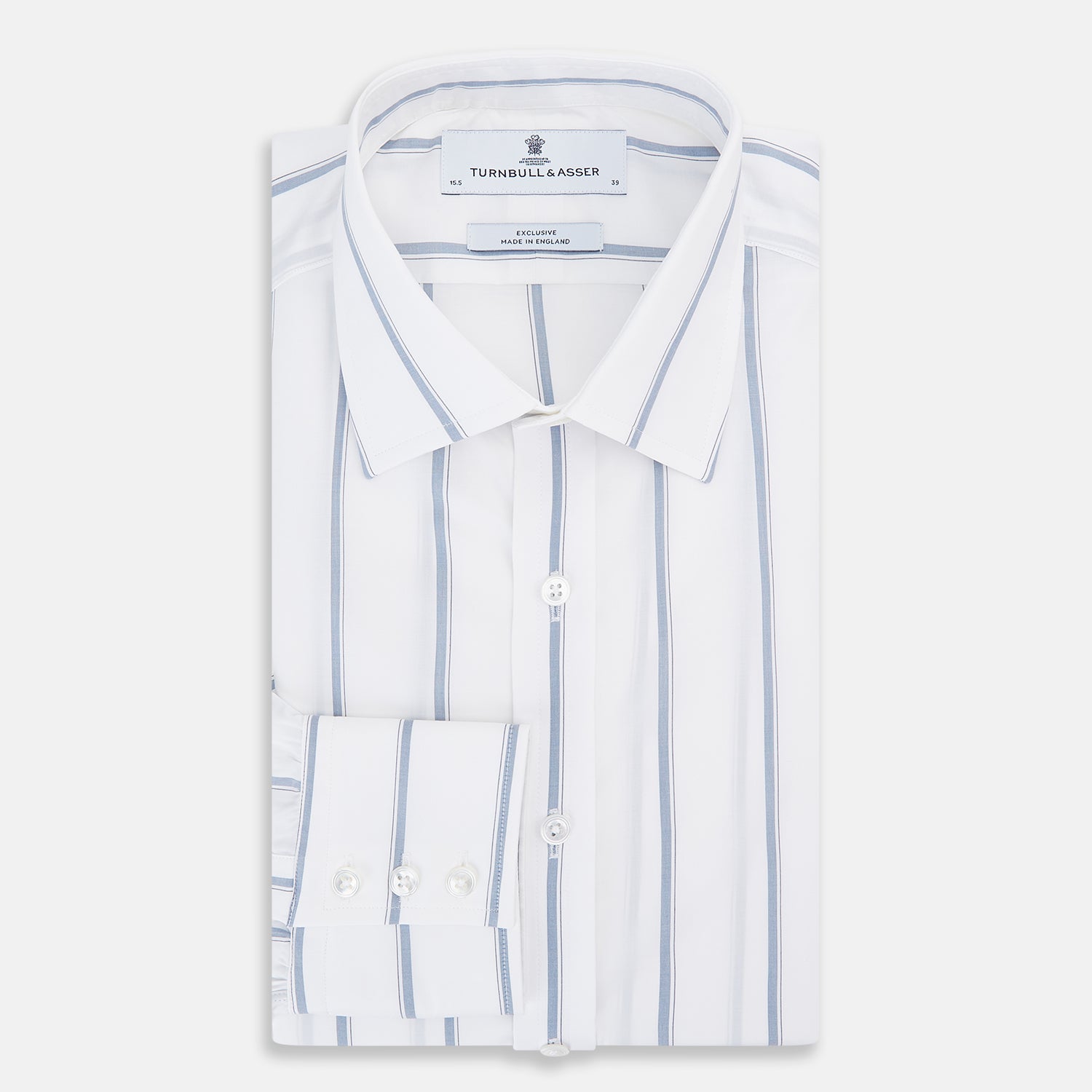 View 5 of product Steel Grey Track Stripe Mayfair Shirt