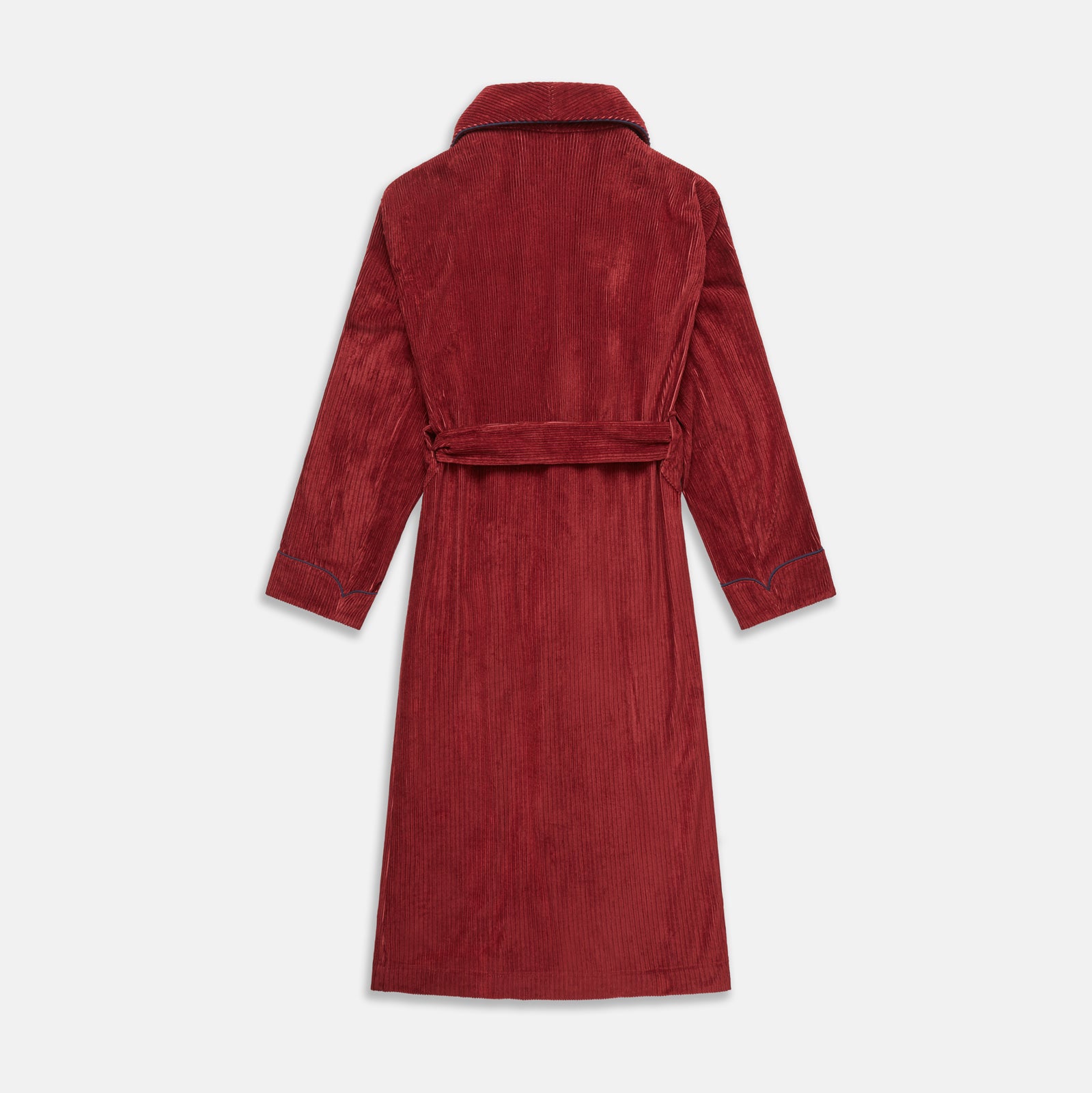 View 5 of product Burgundy Linen & Cotton Cord Gown