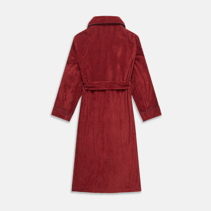 Burgundy Linen & Cotton Cord Gown Image 4