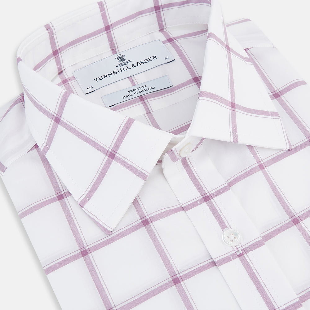 Antique Pink Grid Check Mayfair Shirt