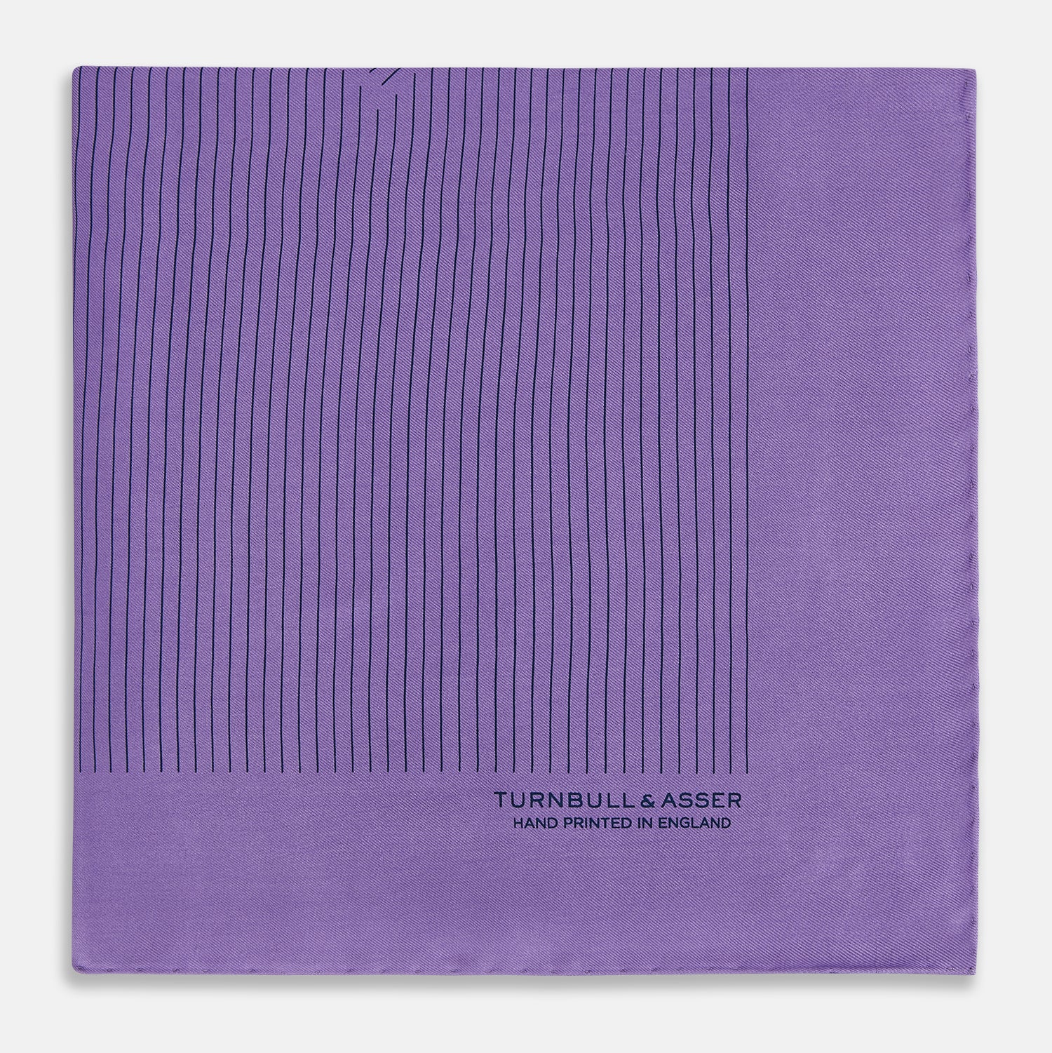 View 4 of product Purple Stripe Silk Pocket Square