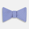 View 1 of product Navy and White Hounstooth Silk Bow Tie
