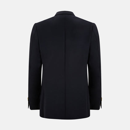 Short Navy Double Breasted Classic Blazer Image 2