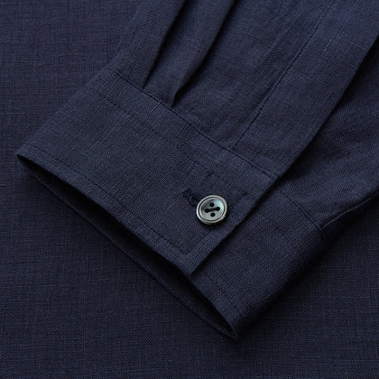 Navy Hemp Holiday Fit Winnington Shirt Image 2