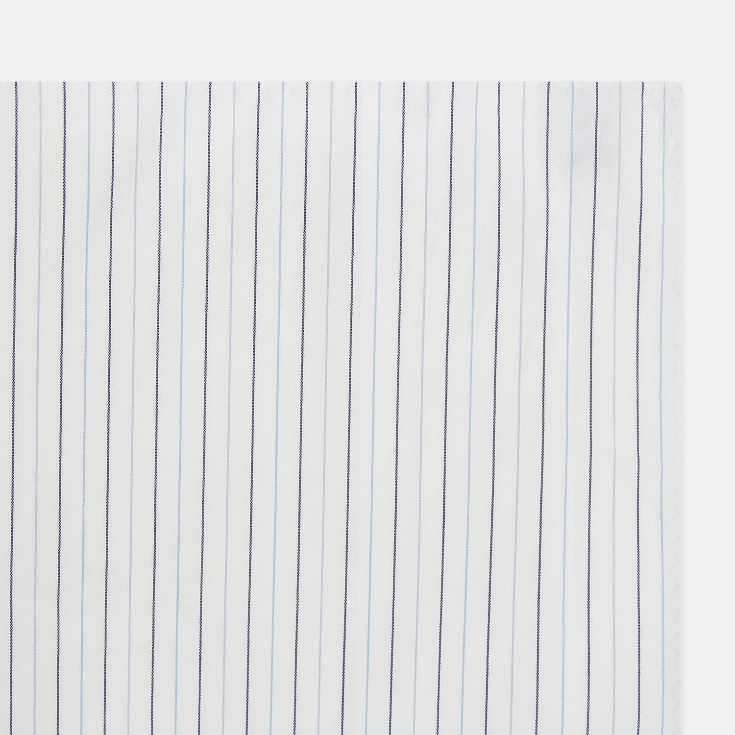 View 2 of product Navy and Blue Wide Pinstripe Hand-Rolled Handkerchief