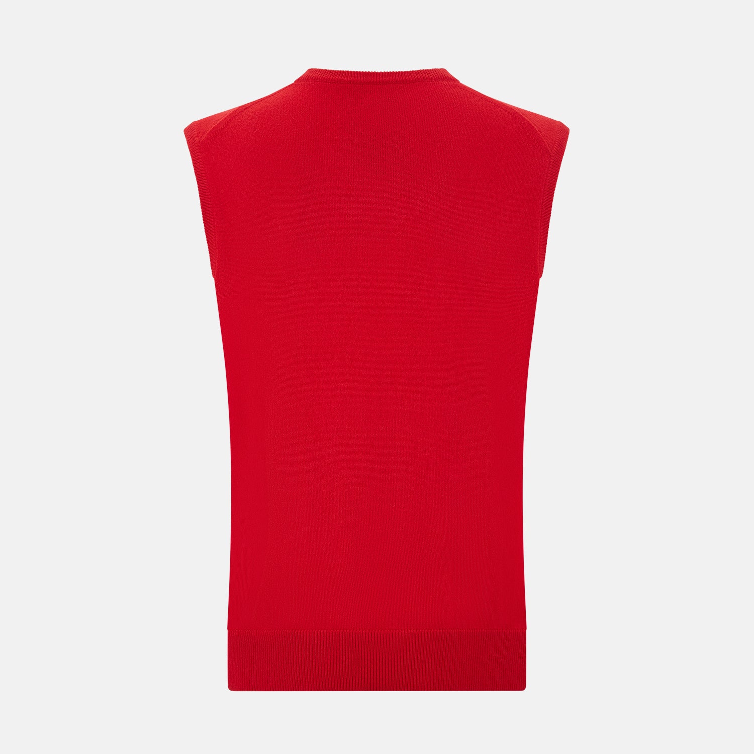View 3 of product Red Cashmere V-Neck Vest