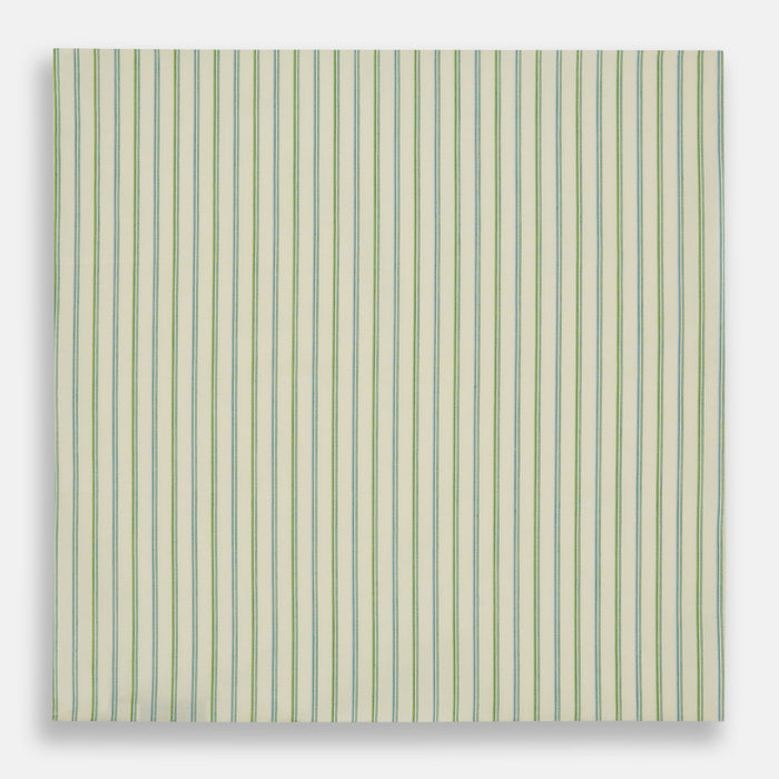 Hand Rolled Green Double Stripe Handkerchief Image 2