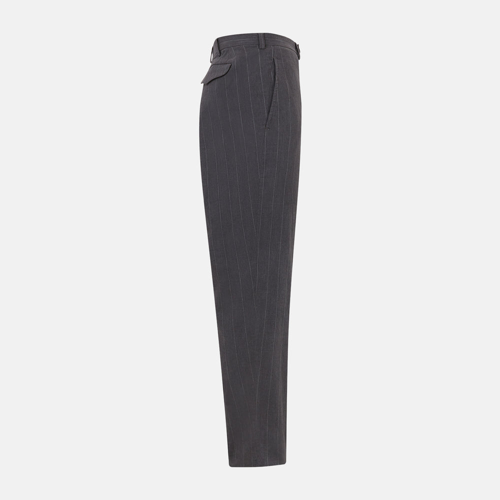Dark Chocolate Striped Edmund trousers