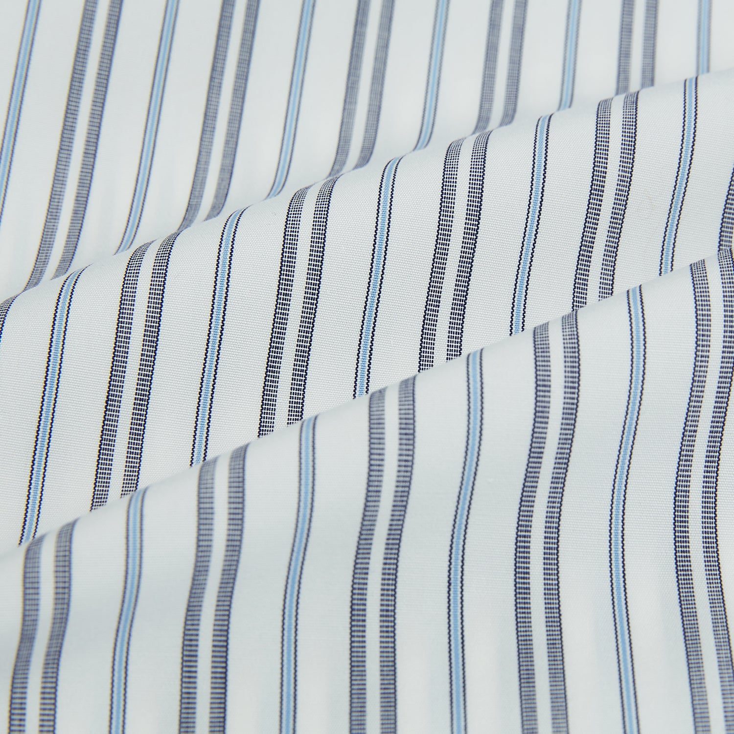 View 8 of product NAVY AND LIGHT BLUE MULTI TRACK STRIPE WESTMINSTER SHIRT