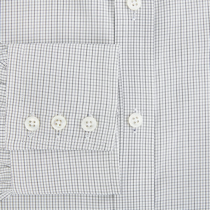 Midnight Blue Grid Check Mayfair Shirt Image 3