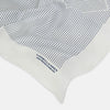 White Stripe Silk Pocket Square