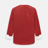 View 3 of product Dark Red Track Stripe Shirt with Contrast T&A Collar and Cuffs