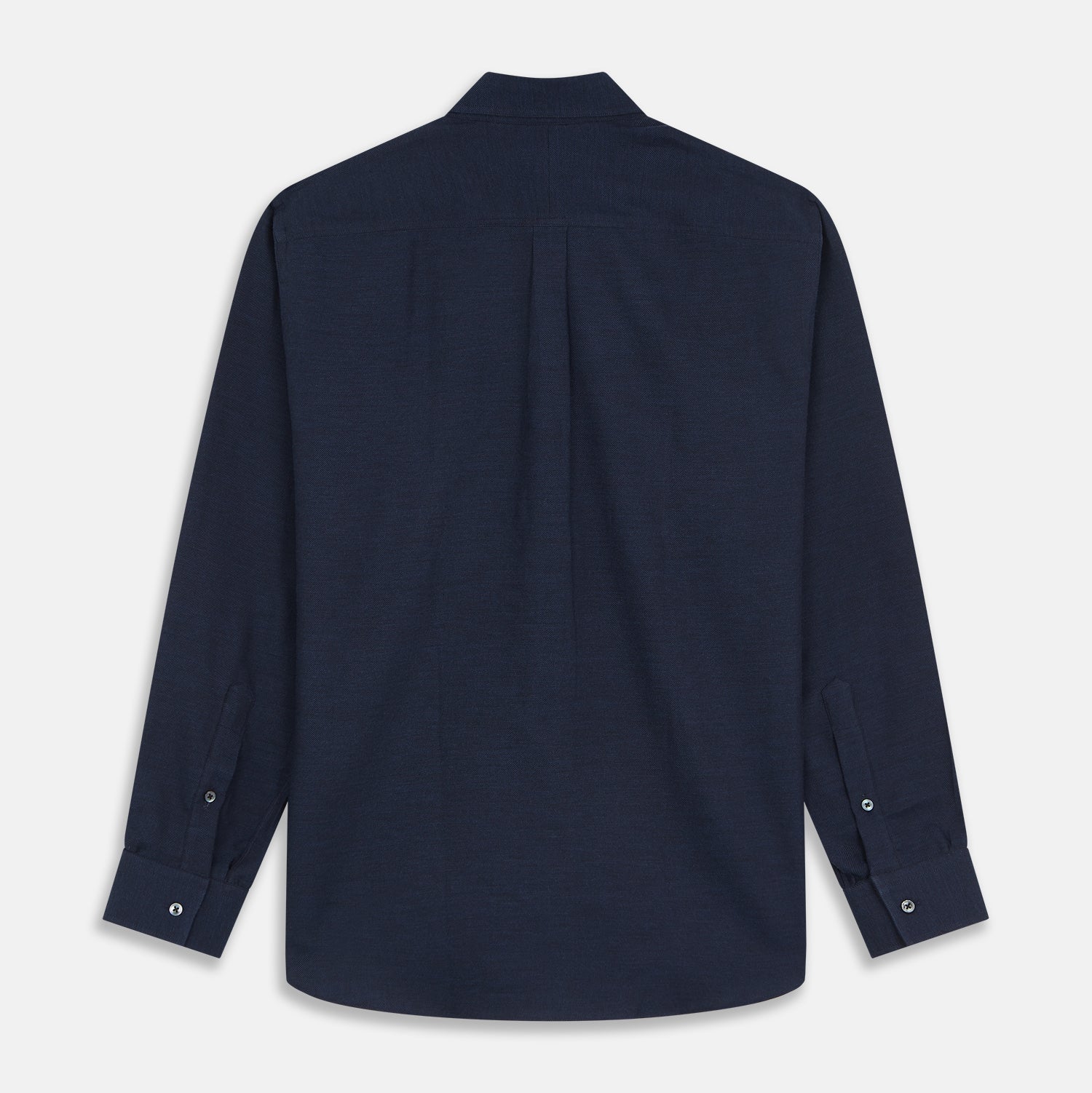 View 3 of product Navy Weekend Fit Nevis Cotton-Cashmere Shirt With Dorset Collar And 1-Button Cuffs