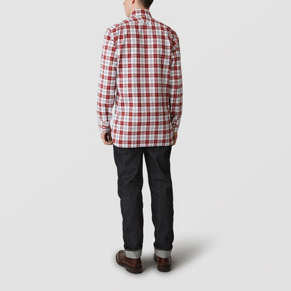 Red Check Shirt with T&A Collar and 3-Button Cuffs Image 2