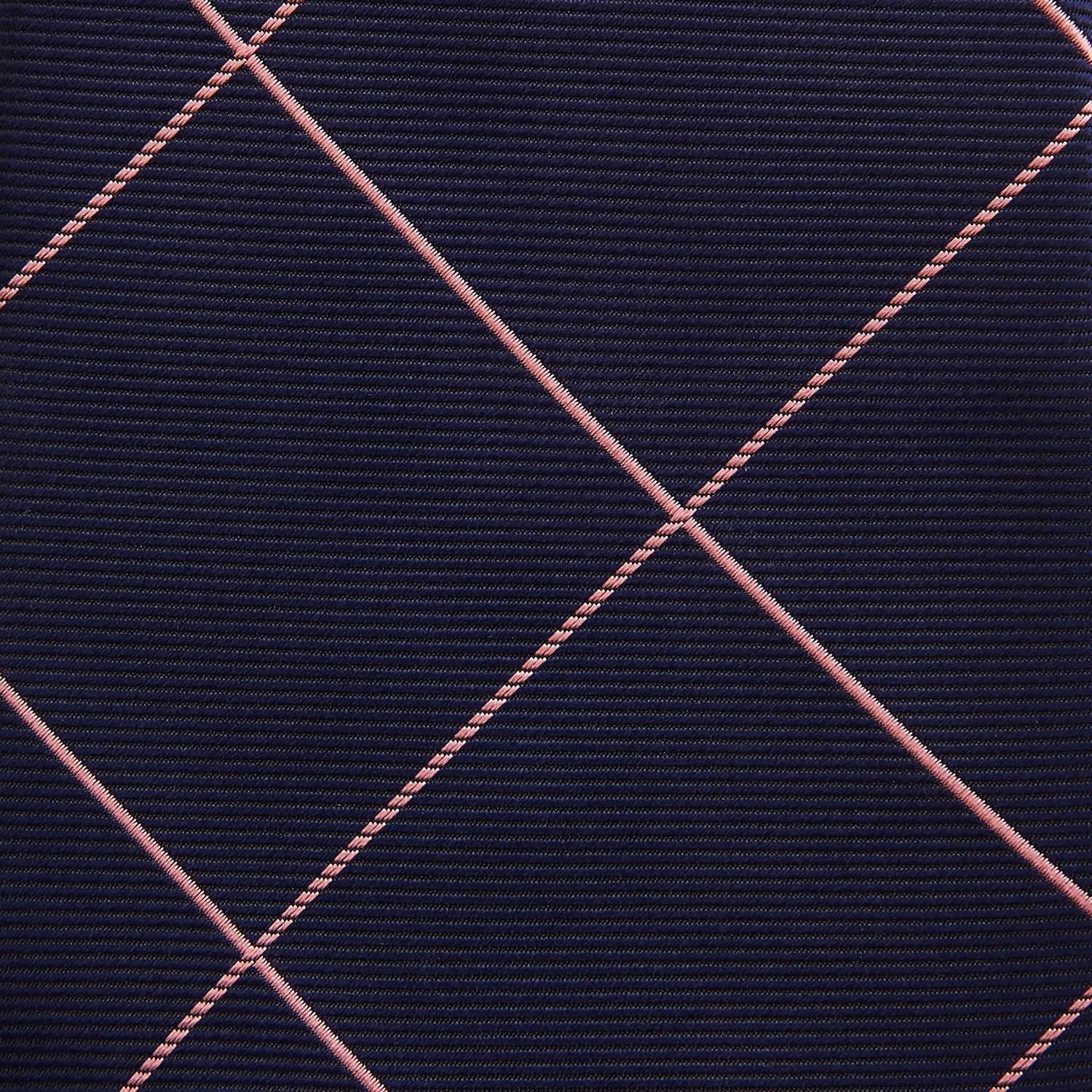 View 3 of product FONDANT PINK and WINDOW PANE NAVY SIlk TIE