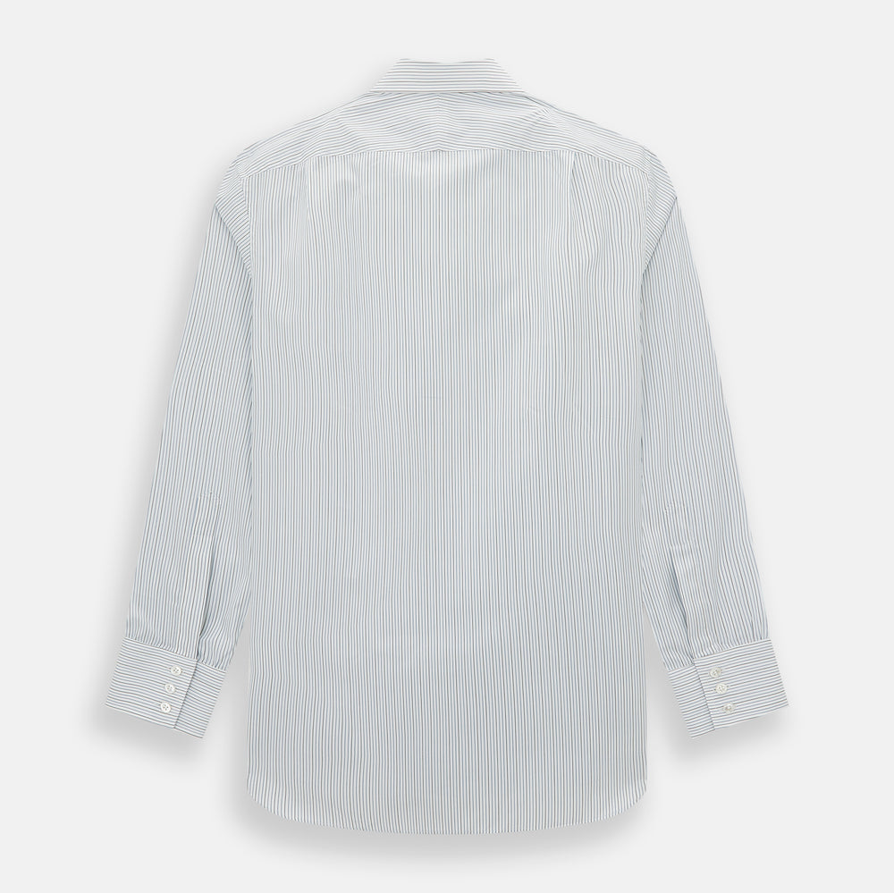 Navy and Brown Pinstripe Mayfair Shirt