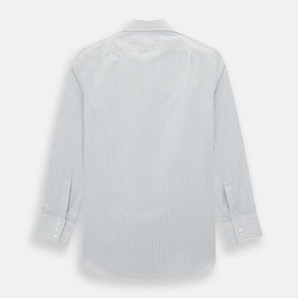 Navy and Brown Pinstripe Mayfair Shirt Image 2