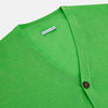 View 2 of product Lime Green Fine Merino V-Neck Cardigan