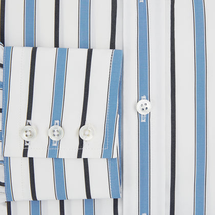 Sky Blue Multi Candy Stripe Mayfair Shirt Image 3