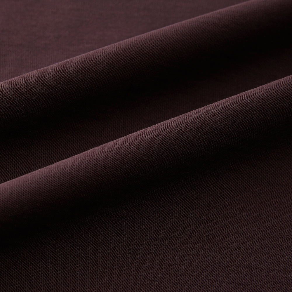The Turnbull & Asser Burgundy Short-Sleeve T-shirt features a crew neckline and quality fabric, shown on a white background—ideal for versatile everyday wear.