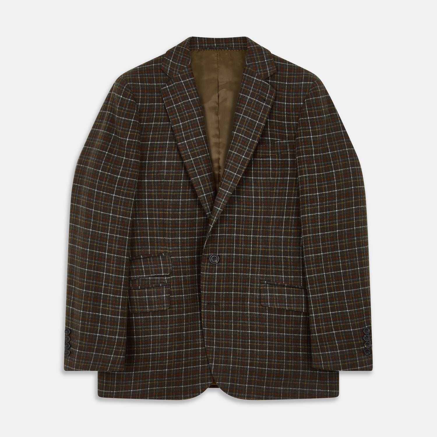 View 1 of product Green Multi Check Cashmere Barrington Blazer