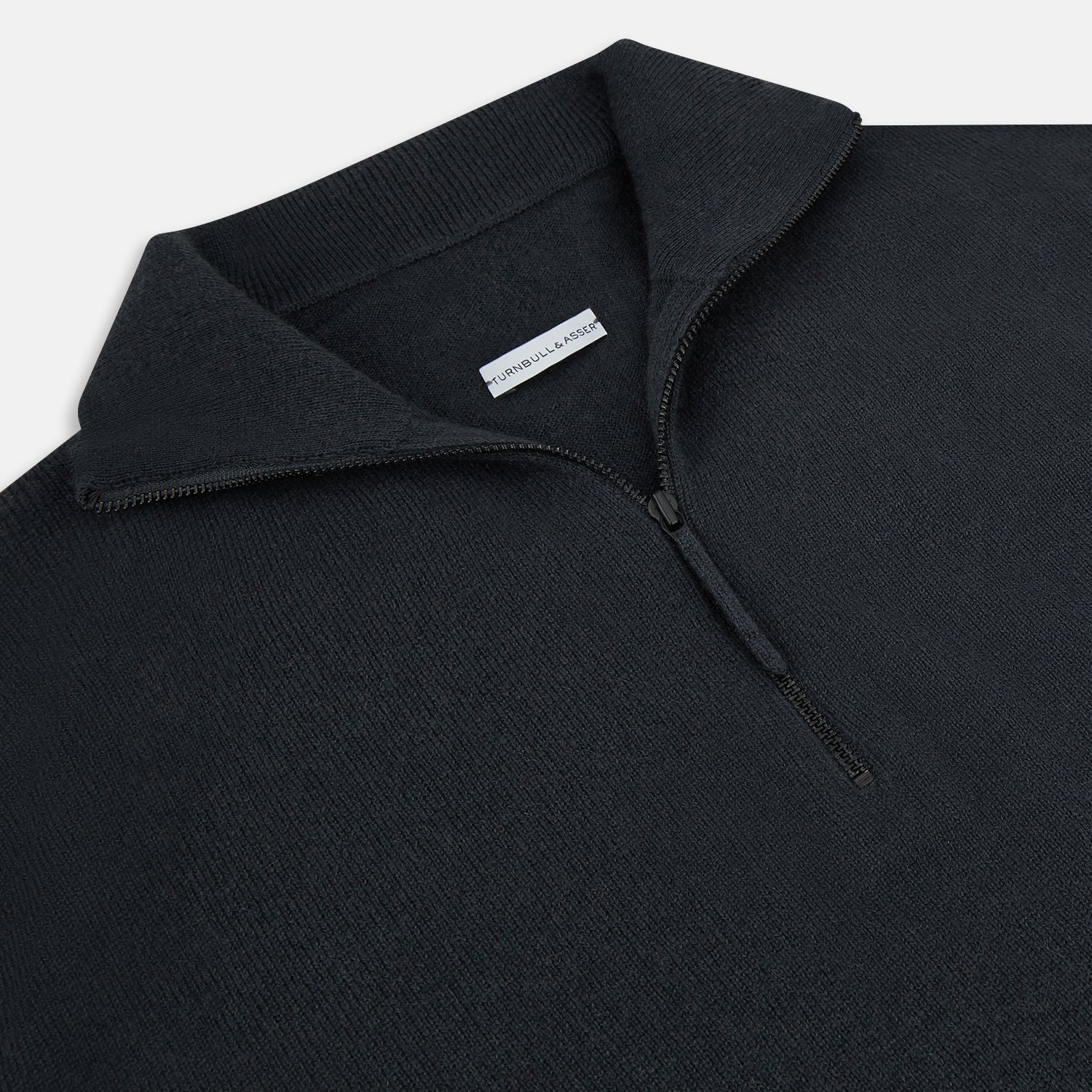 View 2 of product Smoke Grey Half-Zip Cashmere Jumper