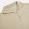 View 2 of product Cream Half-Zip Cashmere Jumper