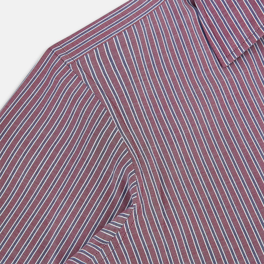 Wine Ticking Stripe Westminster Shirt