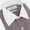 View 2 of product Light Porto Red Track Stripe Shirt with Contrast T&A Collar and Cuffs