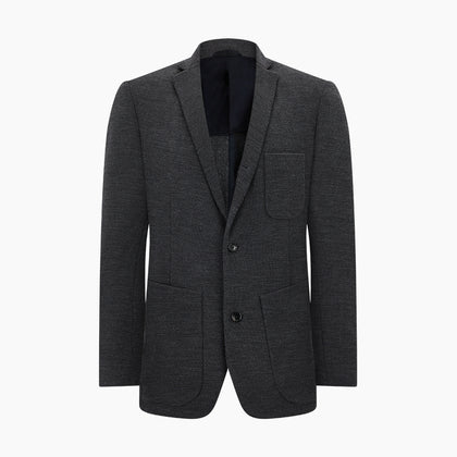 Graphite Knitted Oxford Blazer Image 4