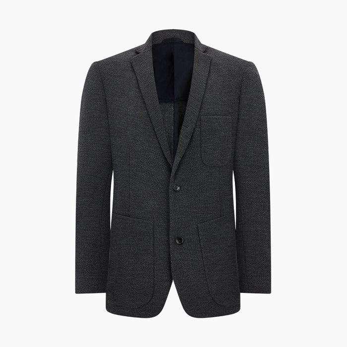Graphite Knitted Oxford Blazer Image 4