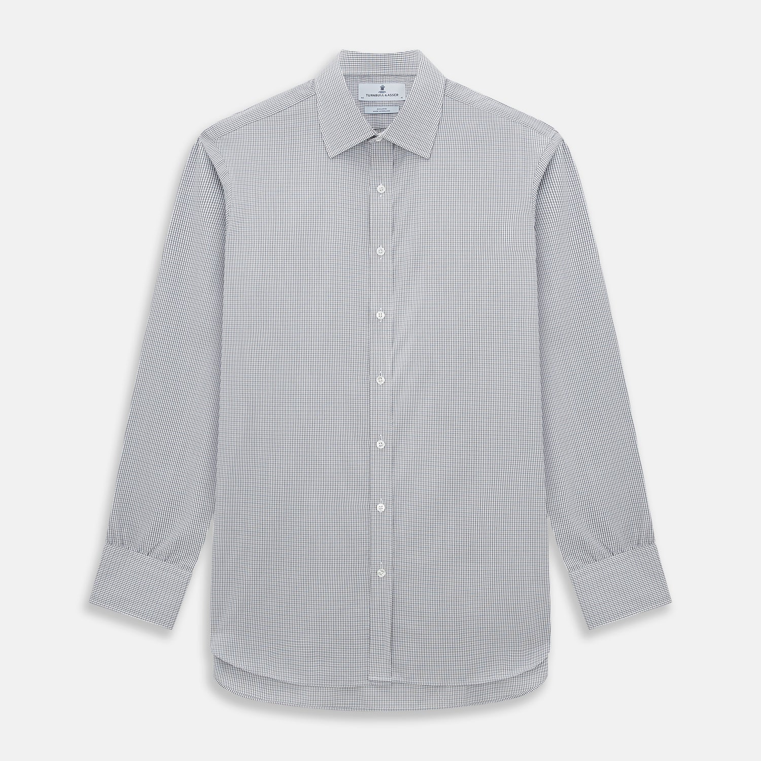 View 1 of product Midnight Blue Micro  Tattersall Check Mayfair Shirt
