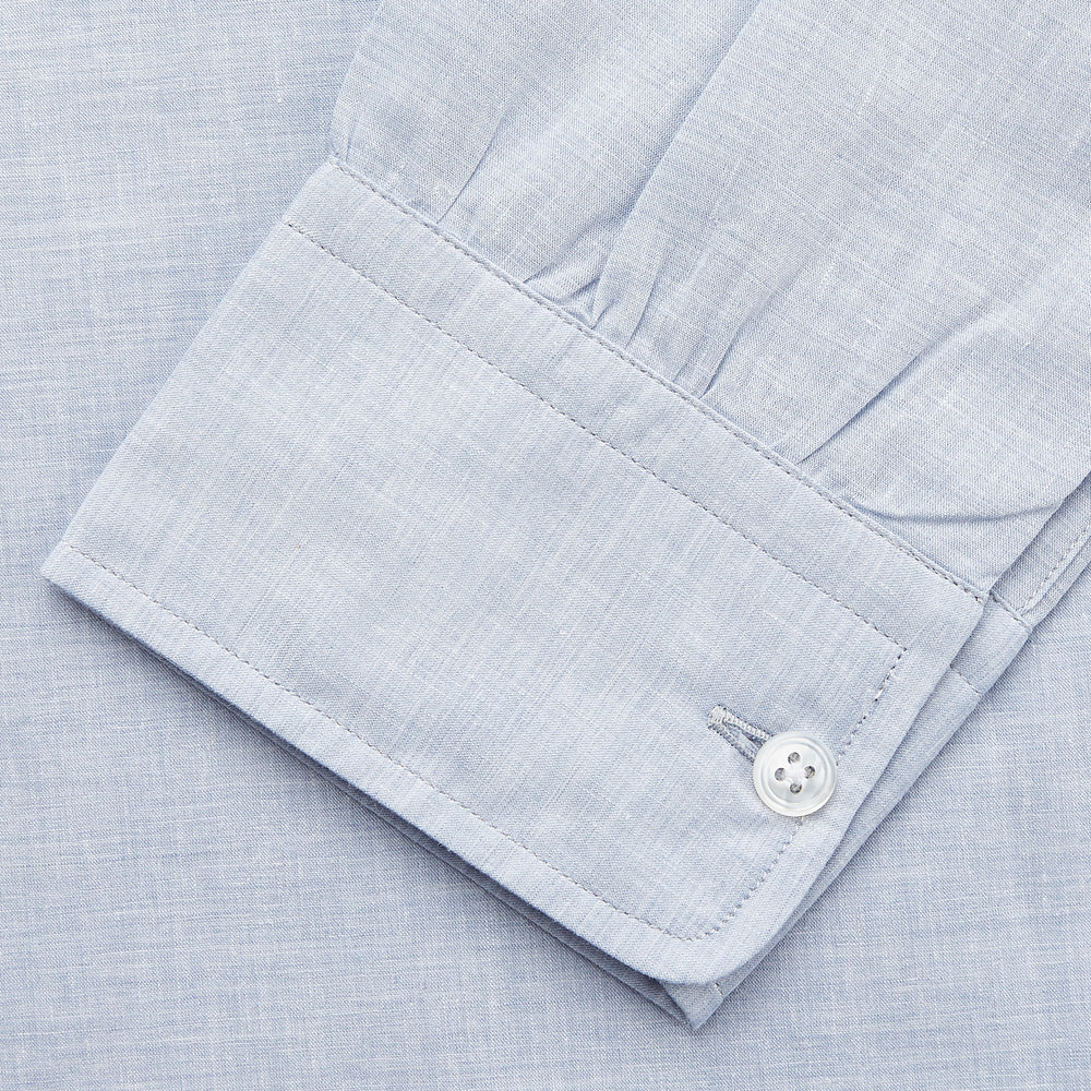 Pale Blue Linen Blend Weekend Fit Unwin Shirt