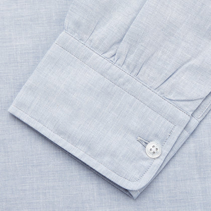 Pale Blue Linen Blend Weekend Fit Unwin Shirt Image 2